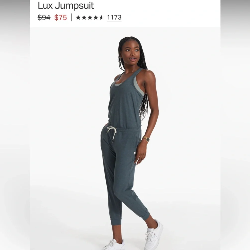 Vuori Lux Jumpsuit sz S
Color: Stone Heather - Picture 4 of 11